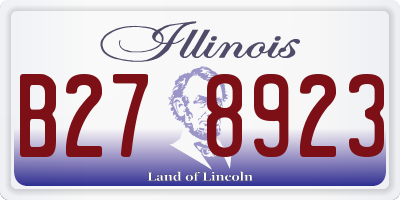 IL license plate B278923