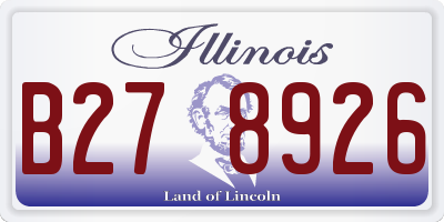 IL license plate B278926