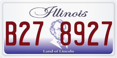 IL license plate B278927