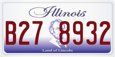 IL license plate B278932