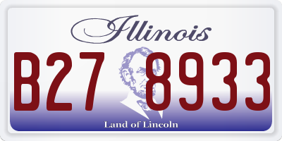 IL license plate B278933