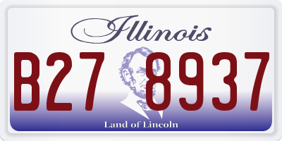 IL license plate B278937