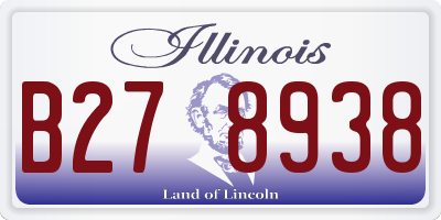 IL license plate B278938