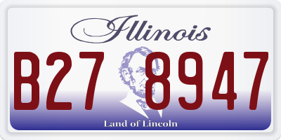 IL license plate B278947