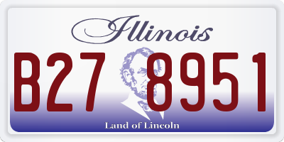 IL license plate B278951