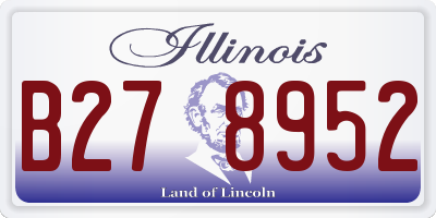 IL license plate B278952