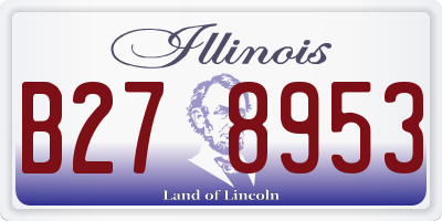 IL license plate B278953