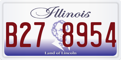 IL license plate B278954