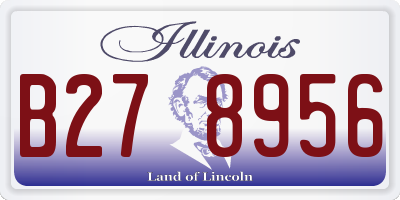IL license plate B278956