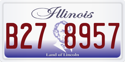 IL license plate B278957