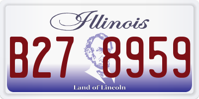 IL license plate B278959