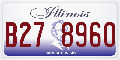 IL license plate B278960