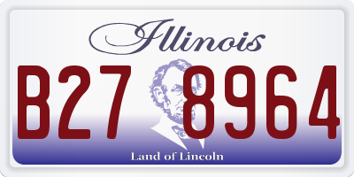 IL license plate B278964
