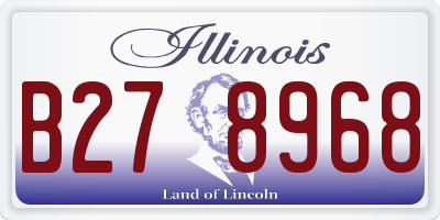 IL license plate B278968