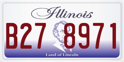 IL license plate B278971