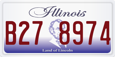 IL license plate B278974
