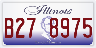 IL license plate B278975