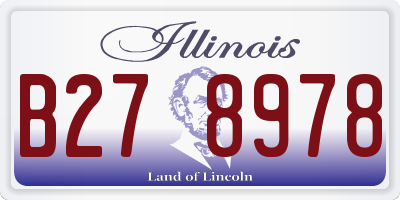 IL license plate B278978