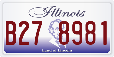 IL license plate B278981