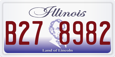 IL license plate B278982