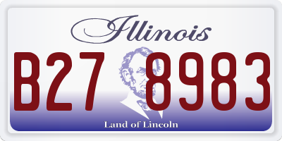 IL license plate B278983