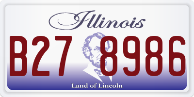 IL license plate B278986