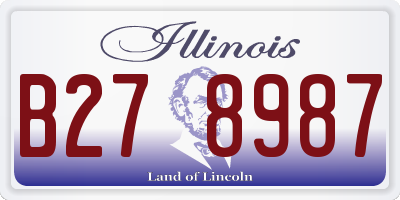 IL license plate B278987