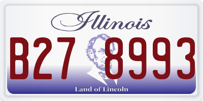 IL license plate B278993