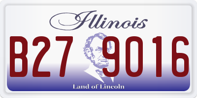 IL license plate B279016