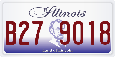 IL license plate B279018