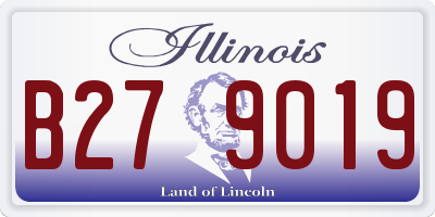 IL license plate B279019