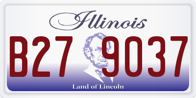 IL license plate B279037