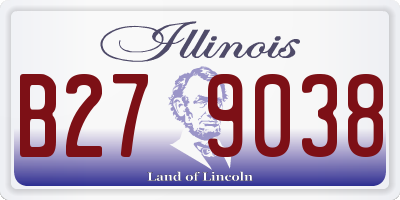 IL license plate B279038