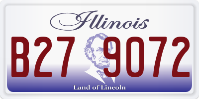 IL license plate B279072