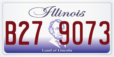 IL license plate B279073