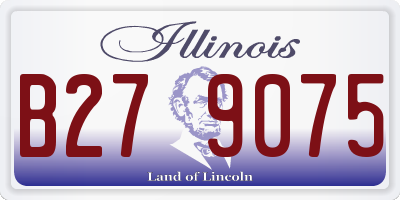 IL license plate B279075