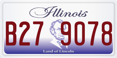 IL license plate B279078