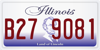 IL license plate B279081