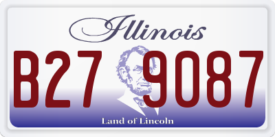 IL license plate B279087