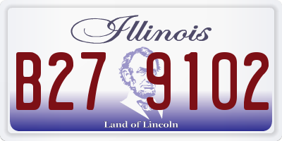 IL license plate B279102