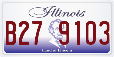 IL license plate B279103