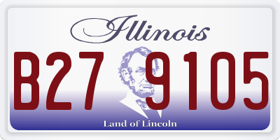 IL license plate B279105