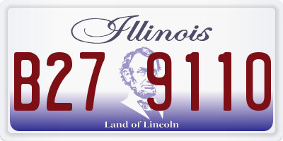 IL license plate B279110