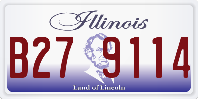 IL license plate B279114