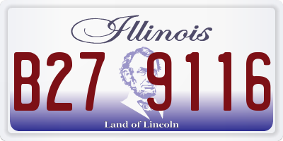 IL license plate B279116