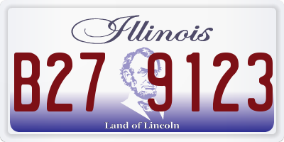 IL license plate B279123