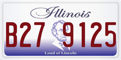 IL license plate B279125