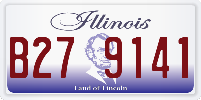 IL license plate B279141