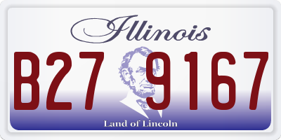 IL license plate B279167