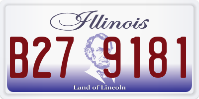 IL license plate B279181